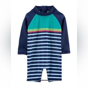 Carter’s striped 1 piece rash guard